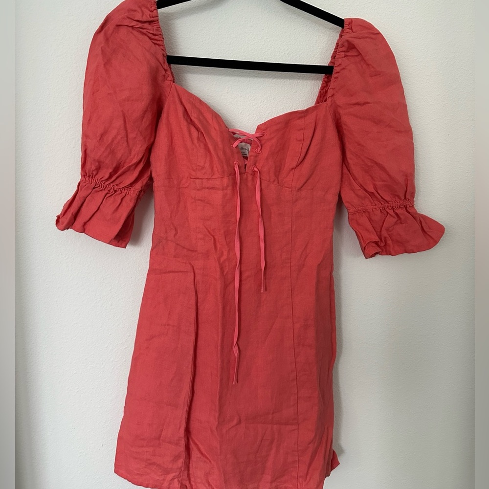 Aritzia Wilfred Coral Mini Dress